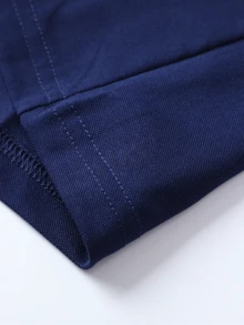 KyrLssu 女款素色短袖休閒健身戶外 Polo 衫，工作短袖領高爾夫 Polo 衫，戶外 Polo 衫夏季款，皮克球 - 藏蓝色 - 查看 4