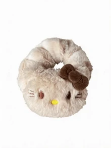 Miniso Hello Kitty 毛絨髮圈 柔軟彈性 舒適輕盈 女童女款 日常派對禮物 含髮帶馬尾圈 - 樣式1 - 查看 6