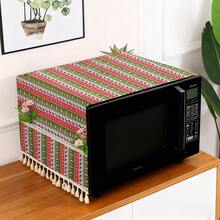 Cotton Linen Fridge Dust Cover With Double Side Pockets Waterproof Anti Dust Refrigerator Top Cover - View 8