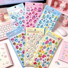 Pegatinas de Sello en Gota 3D con Expresión de Dibujos Animados Divertidos, Calcomanías de Textura de Cristal Colorido para Diario, Decoración DIY de Papelería, Pegatinas de Recompensa de Marca Diaria - Multicolor - Ver 4
