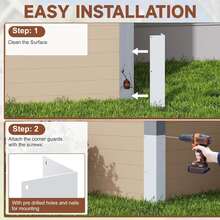 Aluminum Siding Corners Metal Corner Guards For Vinyl SidingOutdoor Whacking Protection For Wall, Easy To Install 2 Packs - A - View 5
