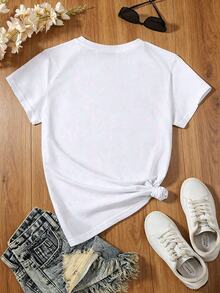 Women's Summer Loose Fit Crew Neck Short Sleeve T Shirt, St. Barth Palm Tree Print Premium Breathable Skin Friendly Casual Tee, 270g Anti Pilling No Fade Tshirt For Daily Wear Outdoor Sports, Perfect Holiday & Birthday Gift For Women - White - View 3