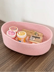 (1 cái/3 cái) Bộ giỏ đựng đồ hình bầu dục màu hồng dung tích lớn, thích hợp để đựng các vật dụng nhỏ và đồ dùng cá nhân khác. Sử dụng được trong phòng khách, phòng ngủ và ngoài trời. Cũng thích hợp để đựng đồ ăn vặt. - Màu Hồng baby - Xem 20