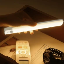 7.87/19.68in Motion Sensor LED Under Cabinet Light, USB Rechargeable, Dimmable, 3 Color Changing Magnetic Closet Light For Kitchen, Bedroom, Wardrobe, Book Shelf, Bedside Table,Mirror - Cabinet Lights - 查看 6