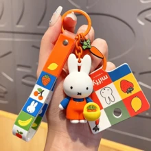 Offiziell lizenzierter Miffy Classic Schlüsselanhänger, süßer Kaninchen Taschenanhänger, geeignet für Handtaschen, Rucksäcke und Schlüssel, modisches Sammlerstück Accessoire Geschenk, geeignet für Alter 14 und darüber - Orange - Übersicht 5