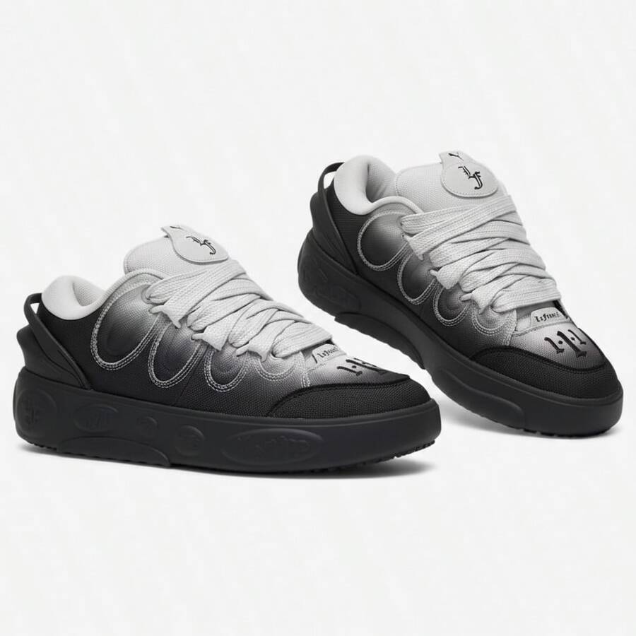 PUMA LaFrance 3x Black Baltic Sea Blue Men's 312979-01 | Modern Street Style, Comfortable All-Day - Black and Gray - View 1