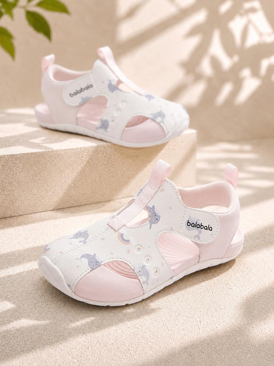 Balabala Boys' & Girls' Non-Slip Sport Sandals, Breathable - 白紅色 - 查看 1