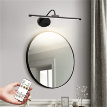 1pc Modern Black LED Wall Light, USB Rechargeable Art Light, 360 ° Rotatable Wall Light, Button+Remote Control Control, 3-Color Light, Adjustable Brightness, With Timing Function, Suitable For Gallery Painting Lights, Cabinets, Art Bedrooms(1800mAh) - USB - View 3