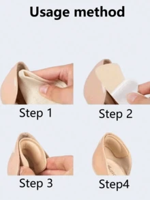Thick Cushioned Self-Adhesive Heel Pads, Anti-Slip Shock-Absorbing Foam Insoles Suitable For High Heels, Boots, Dress Shoes, Soft And Comfortable For Long-Term Walking And Standing, Anti-Slip And Blister-Preventing - Multicolor - View 7