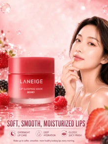 Laneige 兰芝唇部睡眠面膜，20克/0.7盎司 - 畅销产品，经皮肤科医生测试，蕴含浆果提取物和3%乳木果油，4周内改善唇纹，提升唇部光泽，滋养干燥/皲裂的双唇，夜间修护，妆前打底，适合敏感/受损唇部肌肤 - 蘭芝睡眠唇膜 莓果味 - 查看 3
