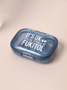 Medical Bag With Cute Pill Pattern And "Let's Medicane" Lettering, Portable Minimalist Pill Storage Box, 3-Compartment Medication Storage Box, Suitable For Home And Travel, Portable Travel Mini Pill Box, Waterproof And Moisture-Proof Pill Storage Container, Can Store Medication, Rings And Other Small Items, Suitable For Travel Storage, Travel Container, Travel, Office And Other Multiple Scenarios - Multicolor - View 17