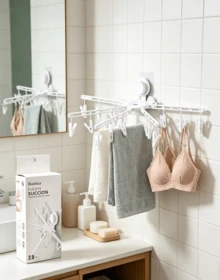 Fixed Clothes Drying Racks - 白色 - 查看 2