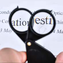1pc/2pcs Handheld Portable 15X Magnifying Glass, 30mm Optical Lens, 3 Lenses With Triple Opening High-Definition High Magnification Folding, Mini High Magnification Reading Small Characters, Reading Tool For Reading, Optical Glass+ABS - A - View 2