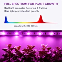 全光譜植物生長燈條，USB 5V 柔性植物燈。自黏式快速安裝，適用於各種植物和水耕栽培。適合溫室、生長帳篷、植物架、櫥櫃、居家與辦公室室內園藝。 - Plant Light Strip - 查看 9