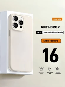 新款奢華防震親膚手機殼，適用於 17 16 15 Pro 14 Plus 13 12 11 17 Pro Max Air XR XS Max X/XS 7/8 Plus 7/8，防震矽膠保護套，時尚設計，親膚材質，美感風格 - 黑加侖紫 - 查看 7