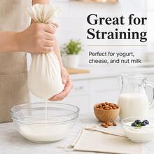 10/5pcs Reusable Drawstring Soup Bags - Multipurpose Tea, Spice And Cheese Cloth Filter Bags, Suitable For Cooking, Herbal Medicine And Bone Broth Brewing - Kitchen Essential Accessories - White - View 8