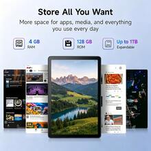 Qetupa 10-Zoll Android Tablet, Octa-Core Prozessor, 4GB RAM 128GB ROM erweiterbar bis 1TB, 1280x800 HD Display, unterstützt 5G+2.4G WiFi, Bluetooth 5.2, 5MP Frontkamera und 13MP Rückkamera, 6000mAh Akku, 802.11ac WiFi, Bluetooth 5.2, GPS - Orange - Übersicht 4