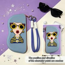 Bolsa de almacenamiento de gafas de moda para mujeres, bolsa para lápiz labial, coleteros, joyas, pendientes, bolsa de almacenamiento para artículos pequeños, gafas, gafas de moda, gafas de lectura, bolsa de almacenamiento de viaje, bolsa de cosméticos multifuncional lavable de silicona trenzada - Multicolor - Ver 12