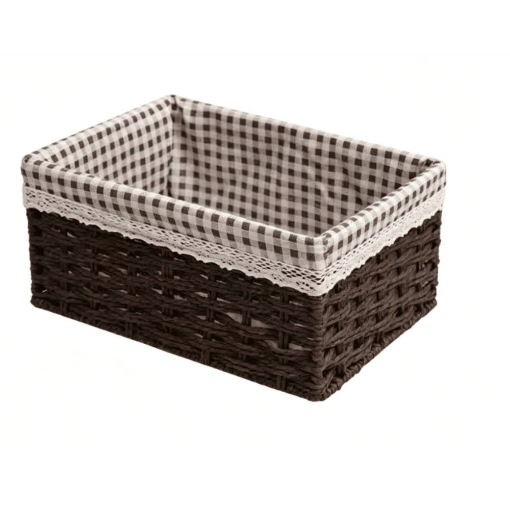 Storage Baskets - Coffee-colored Medium Size, Without Lid - View 1
