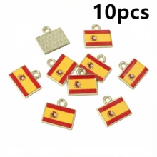 10pcs 15x16mm Enamel National Flags Of Countries Charms Pendant DIY Jewelry Making Accessories For Necklace Earrings Bracelet - National Flag - View 22
