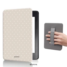 Apricot With White Small Polka Dot Pattern Protective Case For 7/6.8/6 Inch Kindle Paperwhite (12th/11th/10th/7th/6th/5th Generation - 2024) | Kindle E-Reader Colorsoft Signature Edition Accessory, Cute Minimalist Protective Case With Hand Strap, Suitable As A Gift For Colleagues And Friends - Multicolor - View 10