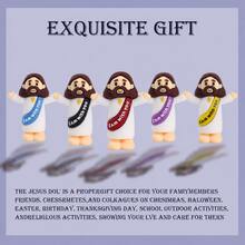 100 PCS Little Jesus Figures, Mini Jesus Figurines In Bulk, Multicolor Tiny Jesus Figures, Christian Gifts,Christmas Gifts,Halloween Gifts,Baptism - 50pcs - View 7