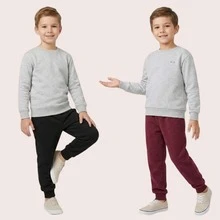 Kit 3 Calças Moletom Escolar Menino Infantil 1 ao 14 - Multicolorido - Visão 7