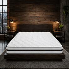 Matelas 140x190 cm - très épais 28 cm-Mousse Mémoire de Forme et Ressorts Ensachés 7 Zones - Fermeté H3 - Respirant - Noir et Blanc - Voir 8