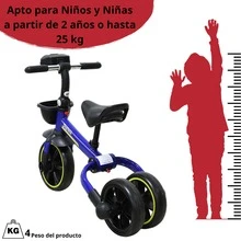 Joykoo Evolutionary Tricycle For Children 360 Rotating Seat With Light And Sound - Blue - View 6