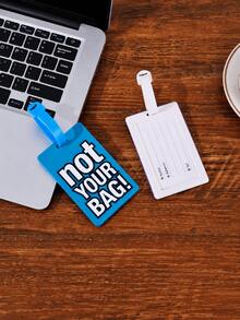 Etiqueta de equipaje de goma suave de PVC creativa, etiqueta de identidad de maleta estilo tarjeta de embarque de dibujos animados, etiqueta de bolsa de viaje anti-pérdida, accesorio de equipaje portátil y duradero - Multicolor - Ver 12