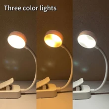 【便攜式 LED 閱讀燈】1件可調亮度夾式書燈－便攜式 LED 閱讀燈，適用於床邊、書桌、旅行使用－完美適用於書籍、平板電腦、手機－理想的學習、工作、夜間使用學習助手，現代設計，輕量化設計，便攜式燈 - 彩色 - 查看 5