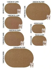 1pc Oval Area Rug, Decorative Carpet, Bedroom Decor, Floor Mat, Rug, Home Decor, Living Room Carpet, Small Living Room Rug, Bedroom Rug, Living Room Home Decor, Outdoor Rug, Washable Carpet - Multicolor B - View 8