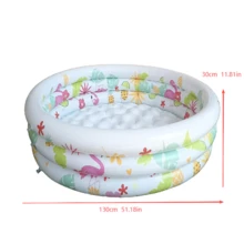 Bể bơi bơm hơi cho trẻ em, bể bơi gia đình, bể bơi trẻ em đáy xốp PVC dày, họa tiết chim hồng hạc dễ thương làm bé vui vẻ hơn. - Nhiều màu - Xem 12