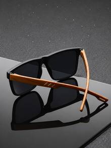 1件中性時尚眼鏡，塑料材質，純色圖案，休閒風格，方形設計，適合日常穿搭、開學季、夏季海灘、派對、穿搭搭配、聚會，適合作為禮物，適合所有臉型 - 灰片-CAT.3 - 查看 2
