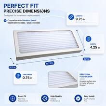 Ir Purifier Filter Replacement 2 Pack For Hamilton Beach 990051000, Compatible With Models 04383 04384 04385, Cleaner Indoor Air - Hamilton 2pcs - View 2