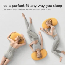 1pc Soft Cloud Pillow, Memory Foam Neck Pillow, All-Season Breathable Ice Silk Bed Pillow, Silky Cool, Fits Head Contour, Effectively Relieves Neck Pressure - Multiple Colors Available - Orange - View 5
