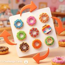 Permainan Mencocokkan Donat Kayu untuk Anak-Anak, Papan Puzzle Pengenalan Pola Warna-warni, Mainan Edukasi Montessori untuk Pembelajaran Prasekolah, Keterampilan Motorik Halus & Berpikir Logis, Hadiah untuk Usia 3+ Tahun - MultiWarna - View 9