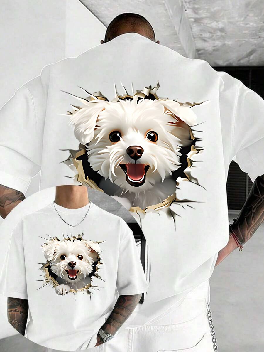 Men T-Shirts - 白色 - 查看 1