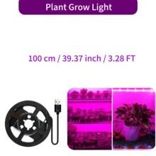 全光譜植物生長燈條，USB 5V 柔性植物燈。自黏式快速安裝，適用於各種植物和水耕栽培。適合溫室、生長帳篷、植物架、櫥櫃、居家與辦公室室內園藝。 - Plant Light Strip - 查看 10