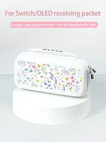 1pc Daisy Cute Floral Pattern Protective Case, Compatible With New Switch 2 (2025), Switch NS/Switch OLED, Suitable For Switch 2 Game Console Accessories, Full Set, Storage Bag, Card Slot Dock Shell, Switch Protective Case, Romantic Gift For Switch Players - Multicolor - View 6