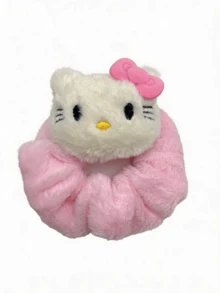 Miniso Hello Kitty 毛絨髮圈 柔軟彈性 舒適輕盈 女孩女性適用 日常派對禮物 含髮帶馬尾圈 - 樣式3 - 查看 5