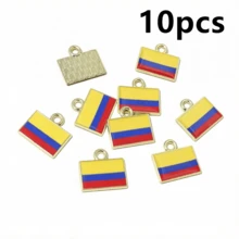 10pcs 15x16mm Enamel National Flags Of Countries Charms Pendant DIY Jewelry Making Accessories For Necklace Earrings Bracelet - National Flag - View 20