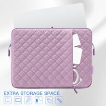 SENLASI 13-16 吋筆電保護套，相容 MacBook Air Pro 13 14 吋 M1 M2 M3、Air 38.1cm M2 M3 2023，適用其他 13.5 14 15.6 16 吋筆電，便攜式筆電收納包，附順滑拉鍊與額外配件口袋，紫色 - 查看 5