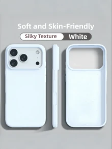 Ốp lưng điện thoại cao cấp mới chống sốc mềm mại màu be thân thiện cho iPhone 17 16 15 Pro 14 Plus 13 12 11 17 Pro Max Air XR XS Maz X/XS 7/8 Plus 7/8 chống rơi, vỏ bọc lụa, ốp chống va đập, thiết kế tinh tế, chất liệu thân thiện với da - Xám than đen - Xem 4