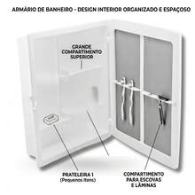 Master Bathroom Cabinet - White - View 2