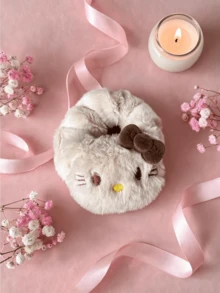 Miniso Hello Kitty 毛絨髮圈 柔軟彈性 舒適輕盈 女童女款 日常派對禮物 含髮帶馬尾圈 - 樣式1 - 查看 5