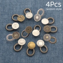 4/8/12/16/20Pcs Random Button Extender For Pants And Jeans, Free Sewable Adjustable Stretch Waist Extender, Metal Button Waist Extender - Multicolor - View 14