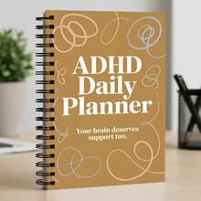 1PC ADHD Daily Planner, Soft Low-Saturation Color Block Spiral Notebook, Your Brain Deserves Support, Stress-Relieving Planner For People With Attention Deficit, Niche Practical Gift - A - View 14
