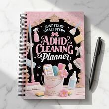 1pc Aesthetic ADHD Cleaning Plan Spiral Notebook, Housework Schedule And Checklist, Daily/Weekly/Monthly/Annual Household Management Journal, Homemaker Professional Home Management Log, Family Organization System, Daily Task Management, Spiral Notebook Organizer, Housework Management Notebook, Aesthetic Planning Book, Minimalist Organizer - A5 - View 10