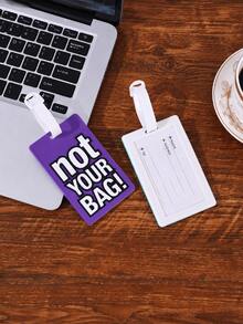 Etiqueta de equipaje de goma suave de PVC creativa, etiqueta de identidad de maleta estilo tarjeta de embarque de dibujos animados, etiqueta de bolsa de viaje anti-pérdida, accesorio de equipaje portátil y duradero - Multicolor - Ver 10